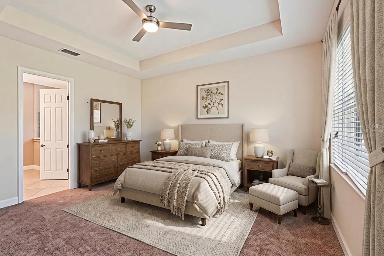 Virtually Staged Primary Bedroom