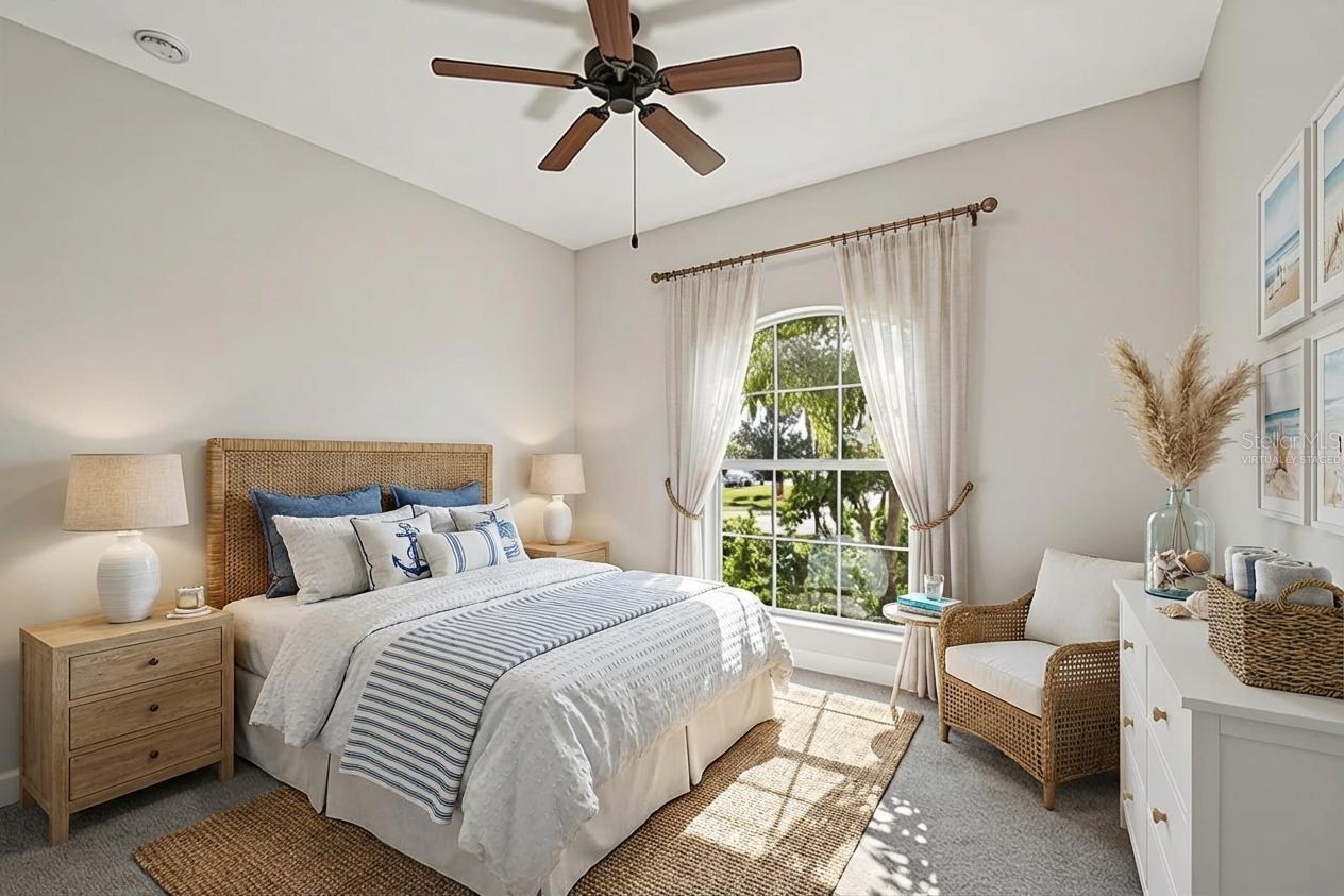 Virtually Staged Guest Bedroom