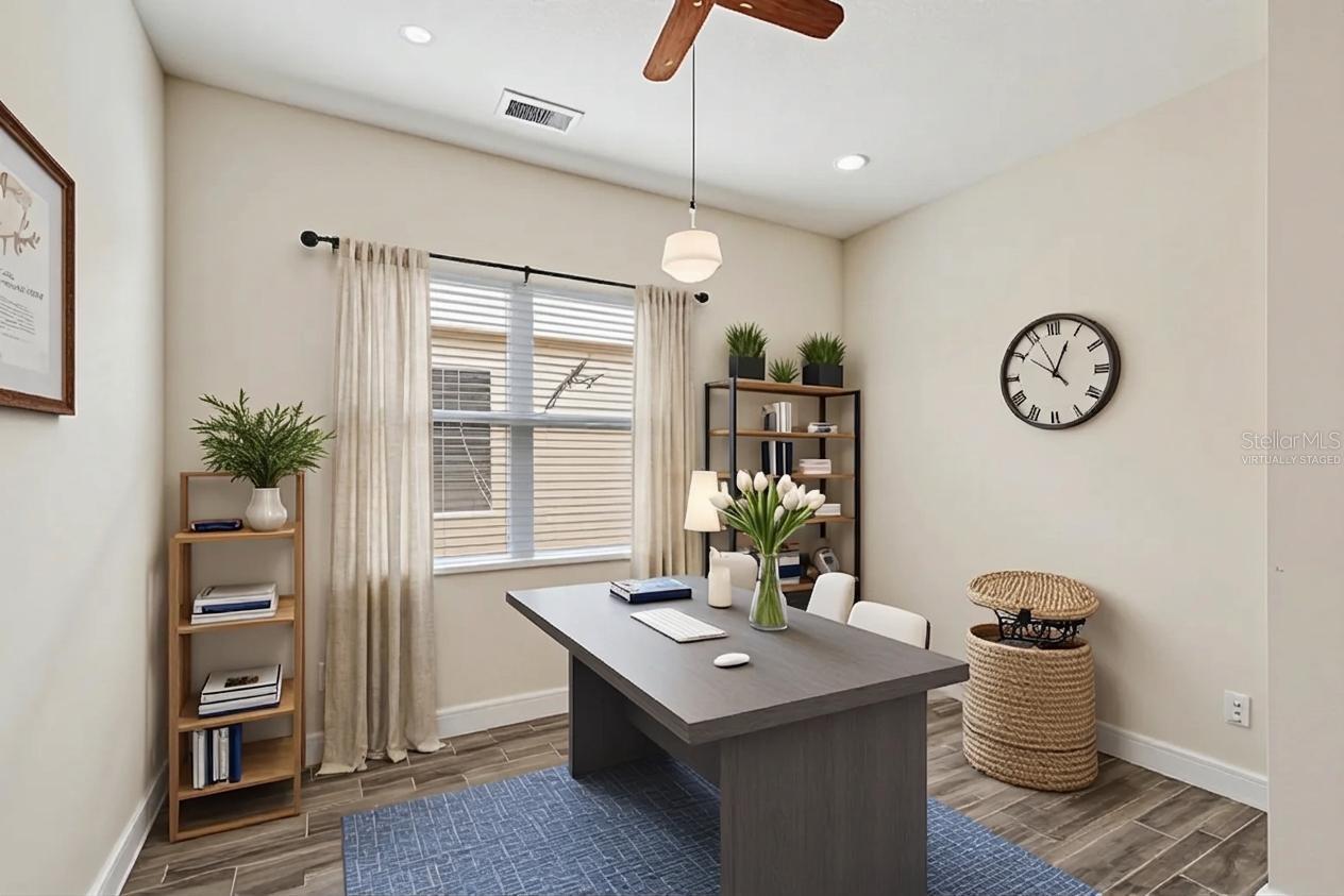Virtually Staged Office/Den
