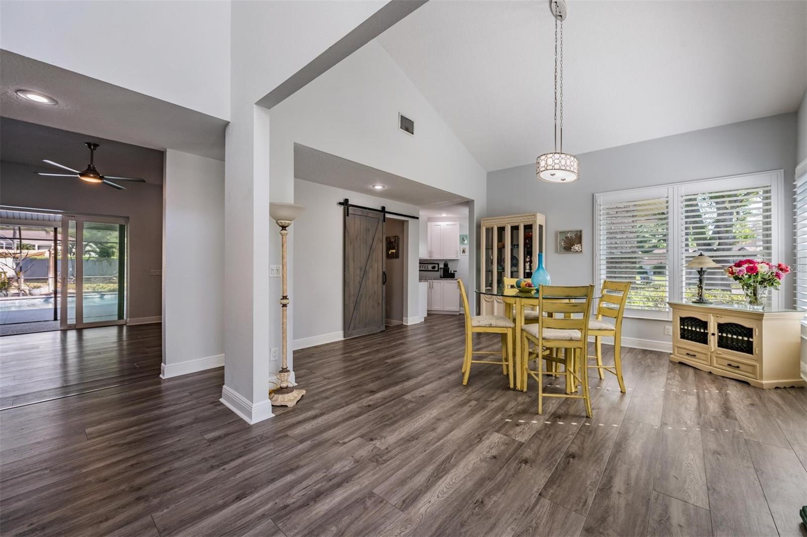 Spacious dining room