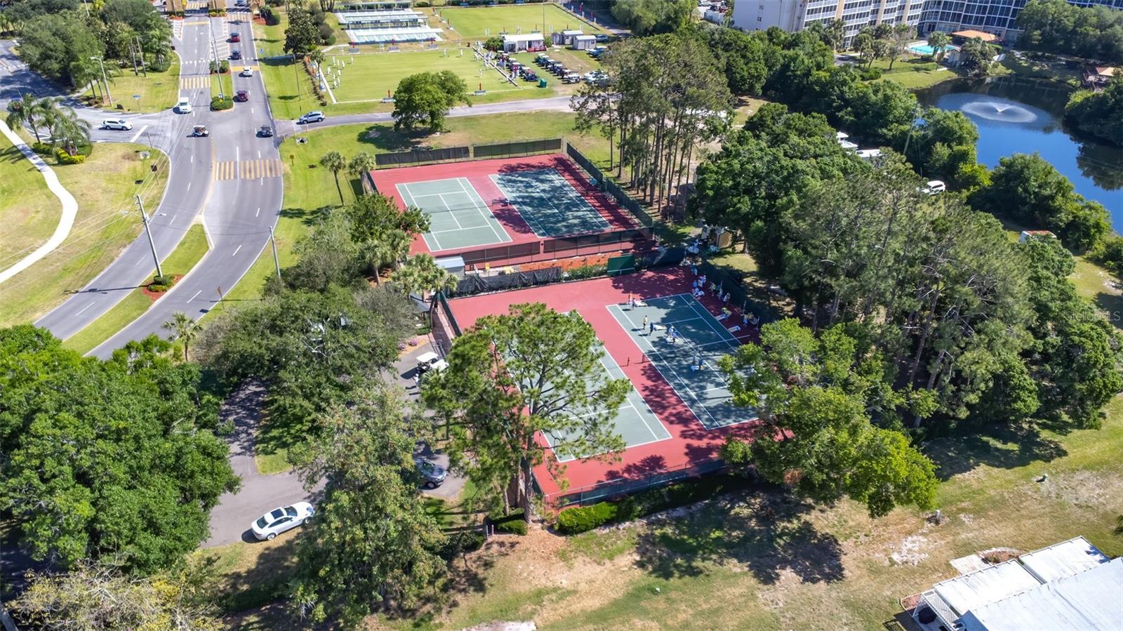 Aerial View of Kings Point Community Pickleball Courts