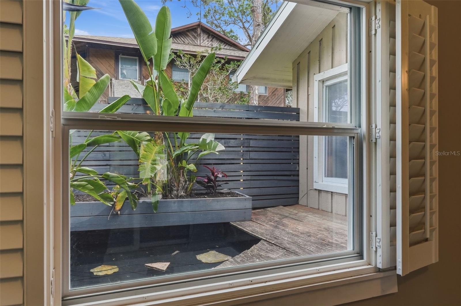 View of pond off of the master bedroom