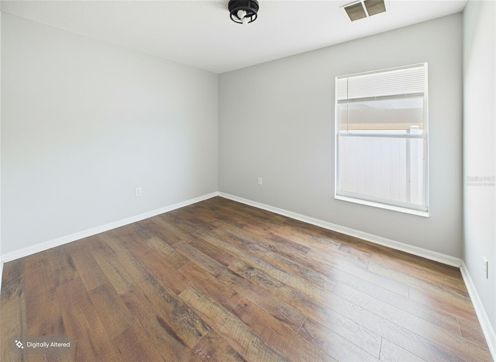 Virtually staged to remove furniture