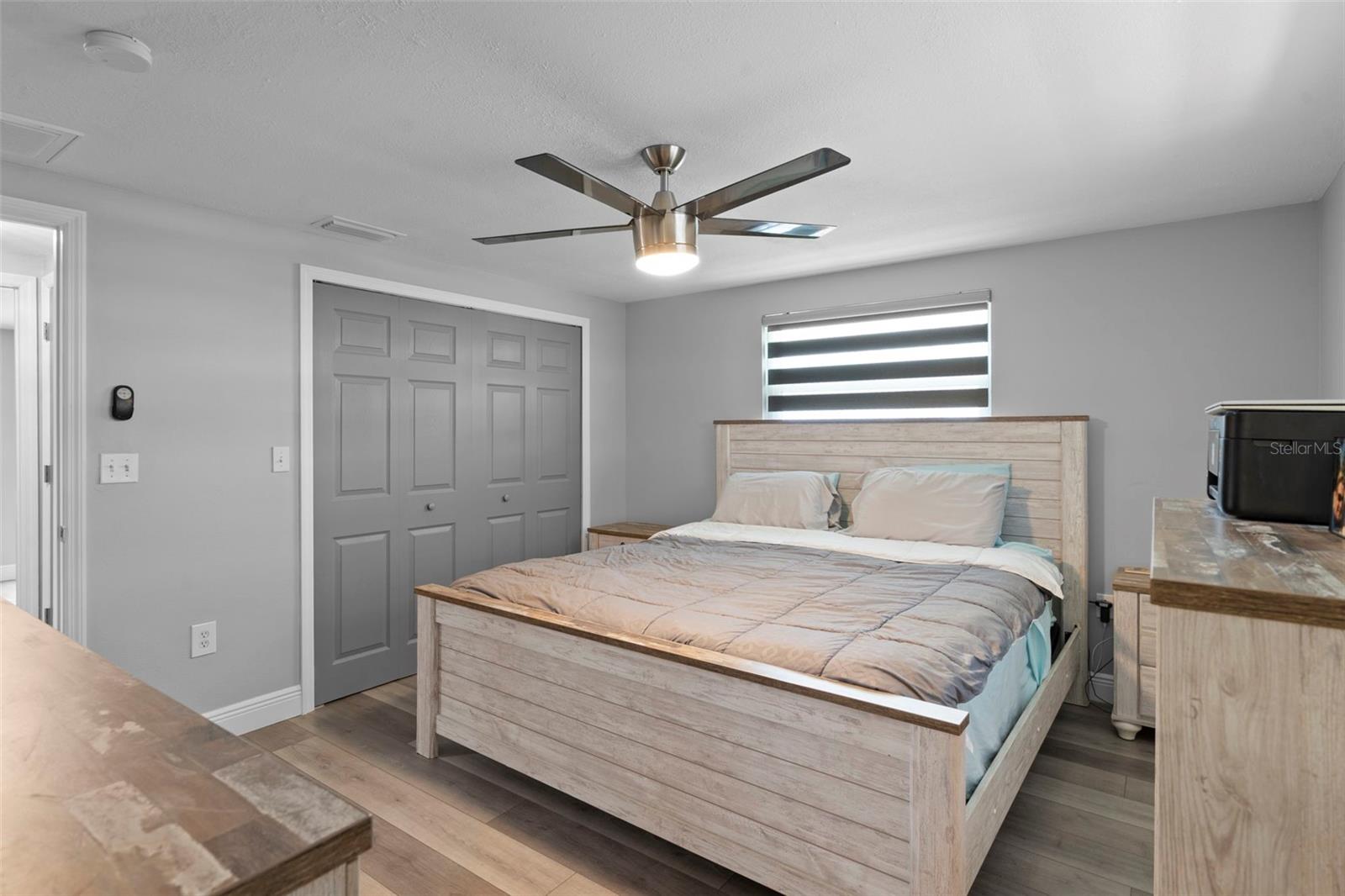 Primary Bedroom with NEW Flooring and NEW Doors