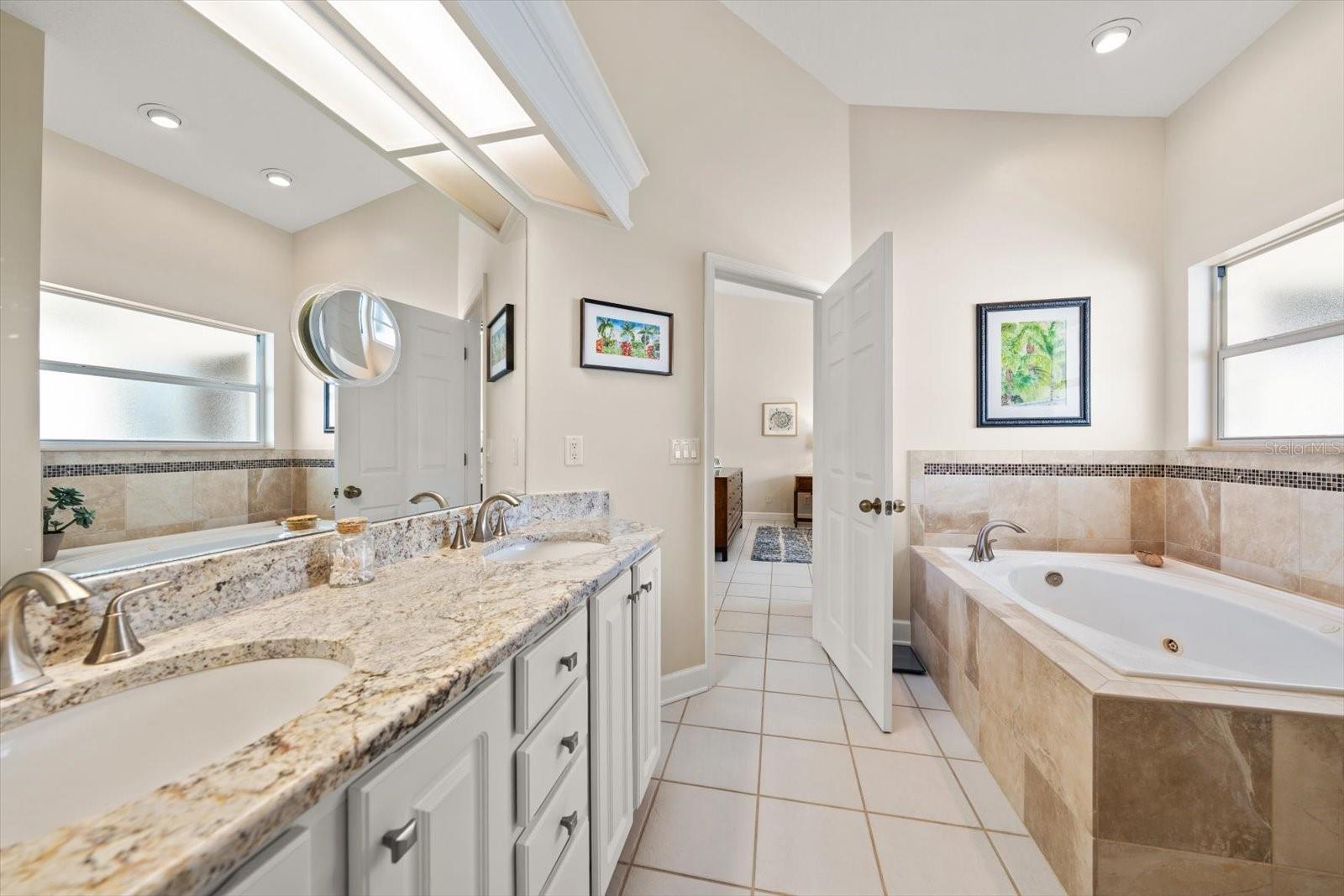 Expertly designed primary ensuite bath.