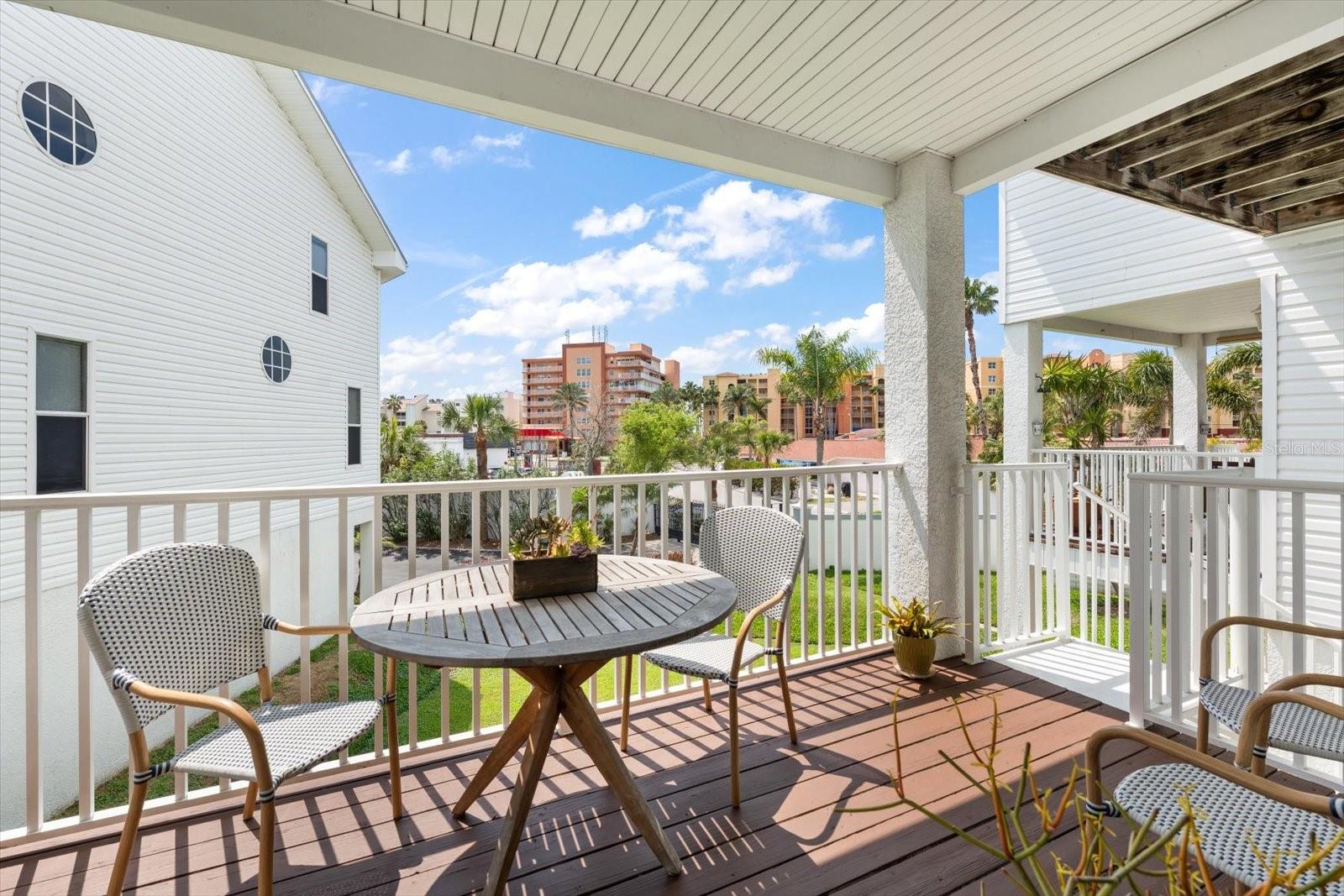 Bask in the afternoon sun, on this lovely terrace with southwestern facing views.
