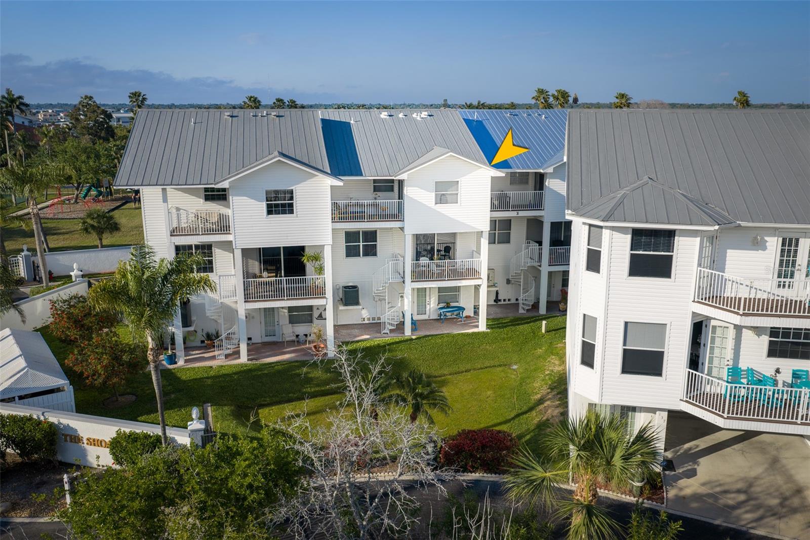 Constructed to endure with metal roofs and concrete block bases.