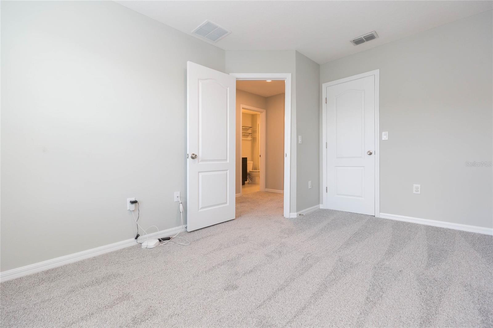 Primary bedroom with walk in closet