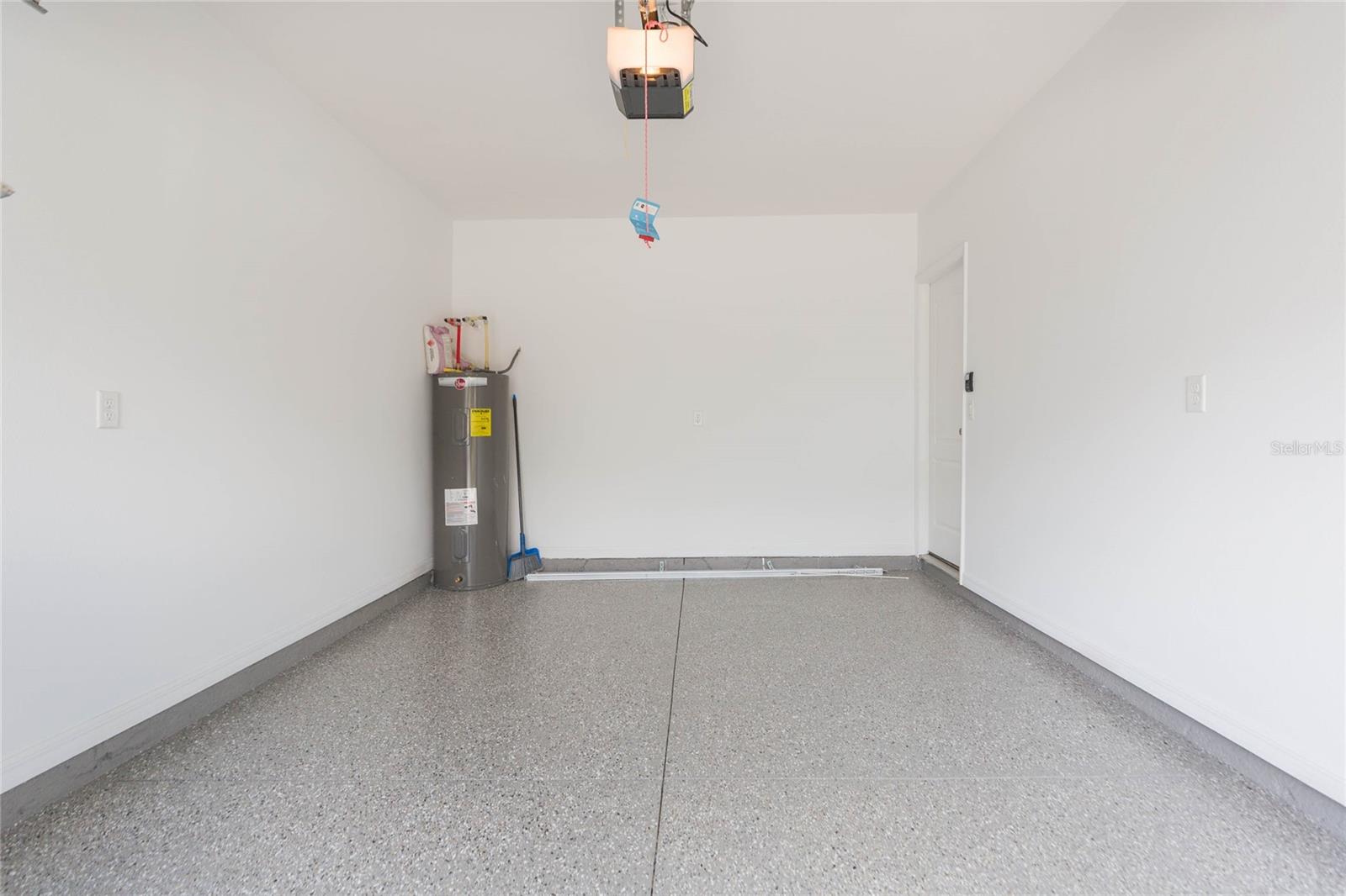 Epoxy covered floor in garage