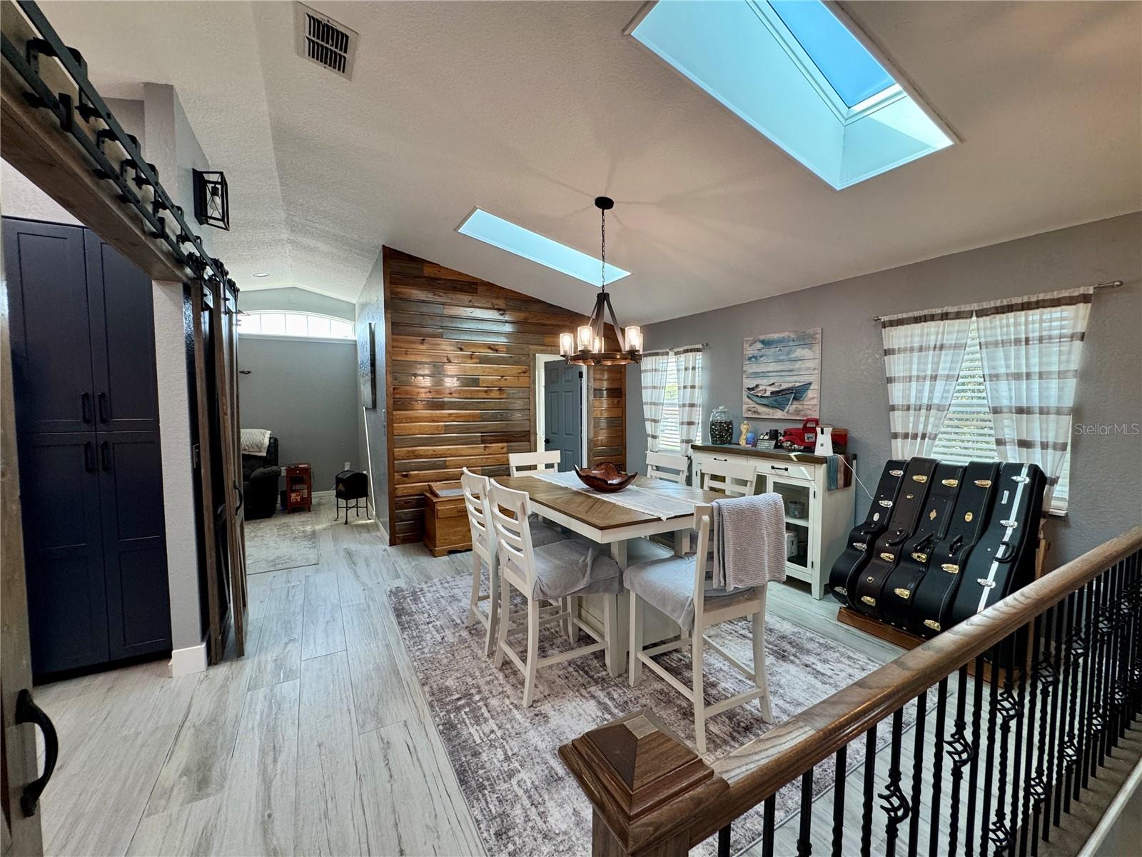 DINING ROOM WITH NEW SKYLIGHTS