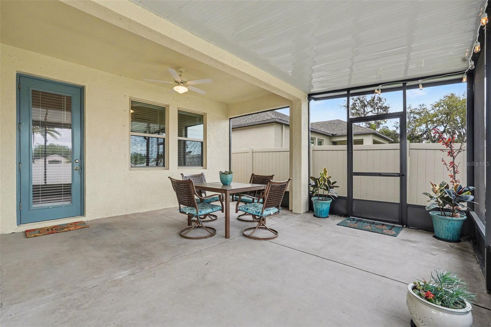 Extended, covered & Screened Lanai. Owners extended the Lanai by an additional 35'x9' to give this beautiful living space outside.