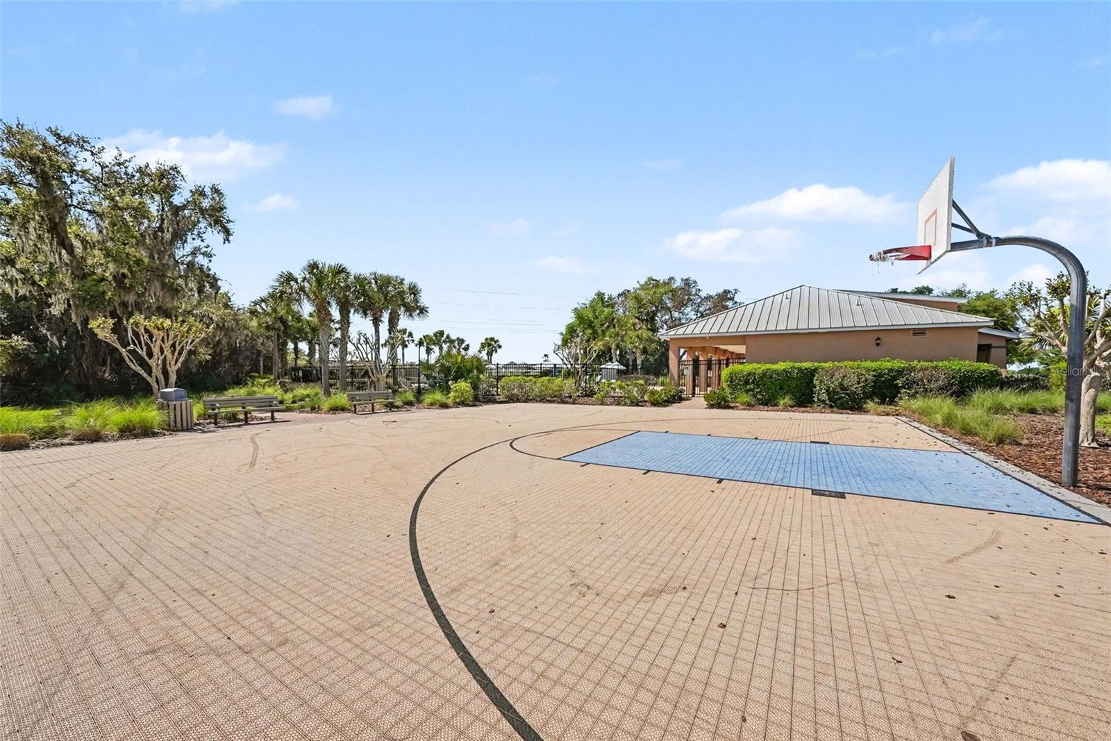 You'll enjoy hours of game play at this lovely community Basketball Court.