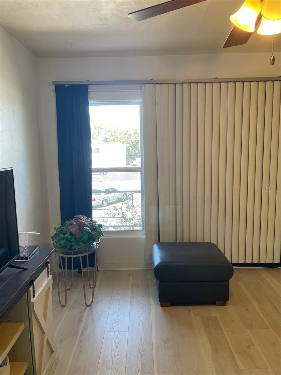 View to Living Room windows