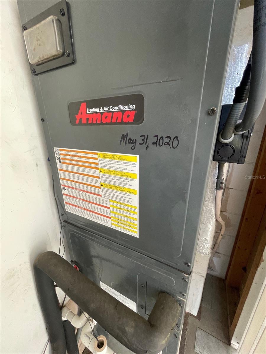 Patio closet has newer AC unit 2020