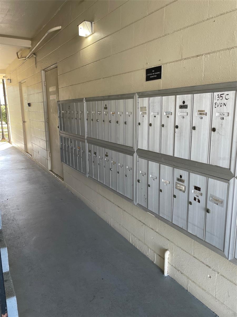Mailbox area on first floor