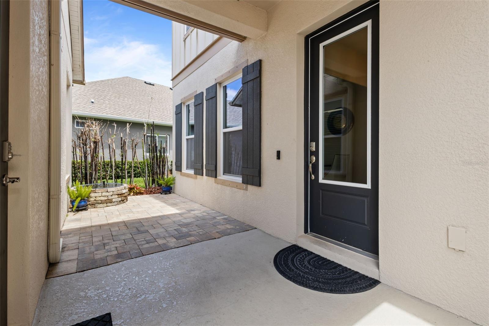 Courtyard style front entry