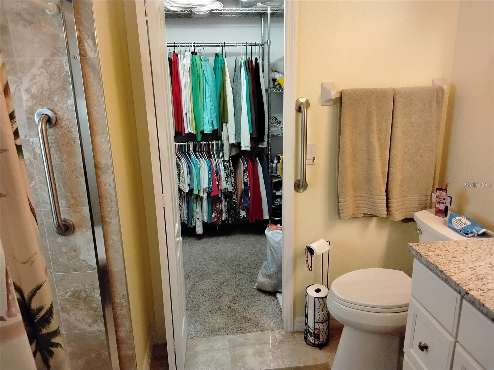 Master bath and closet