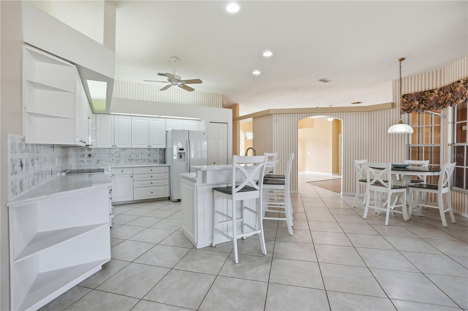 Kitchen with ample storage and counter-space.
