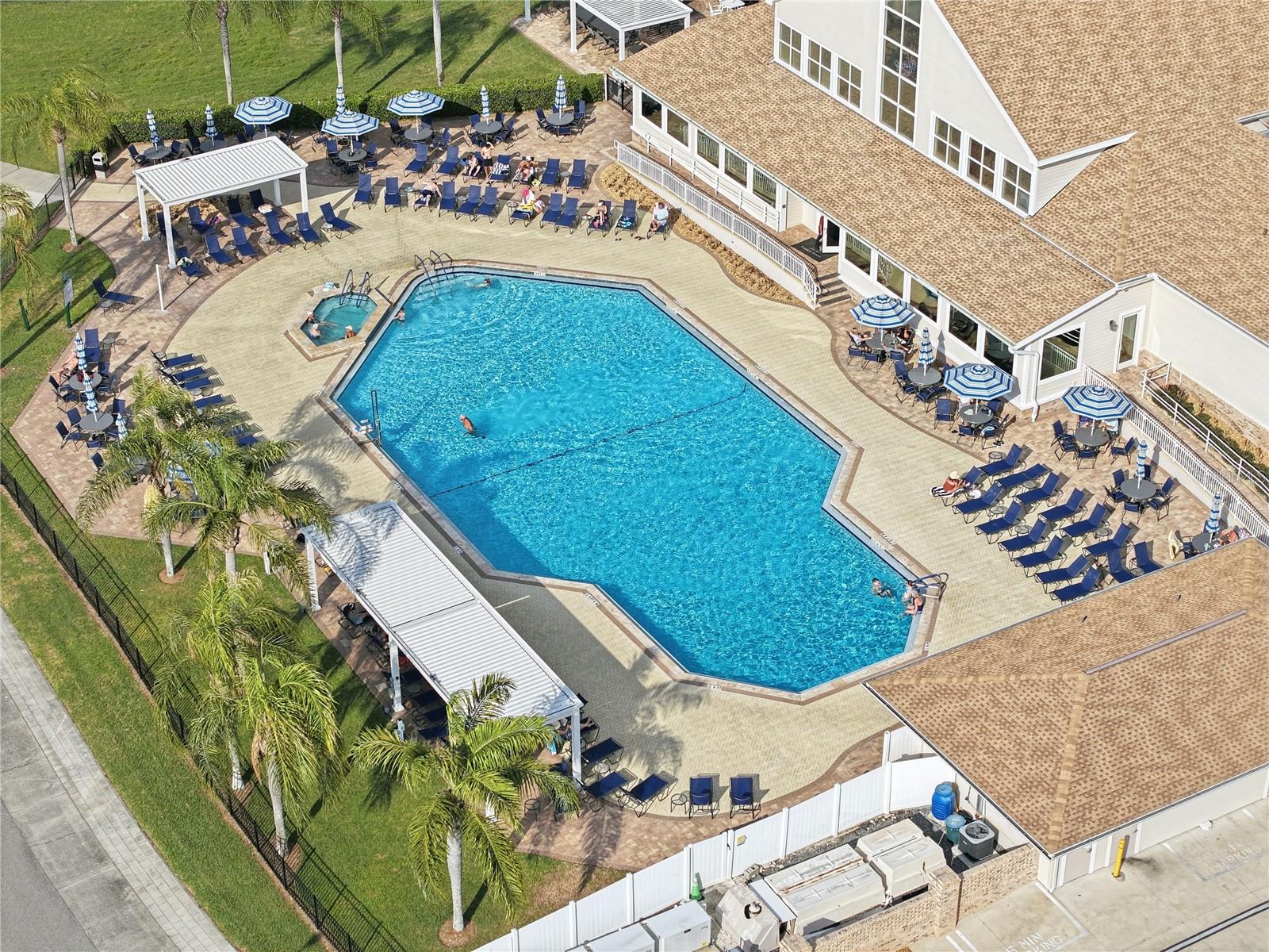 One of two community pools.