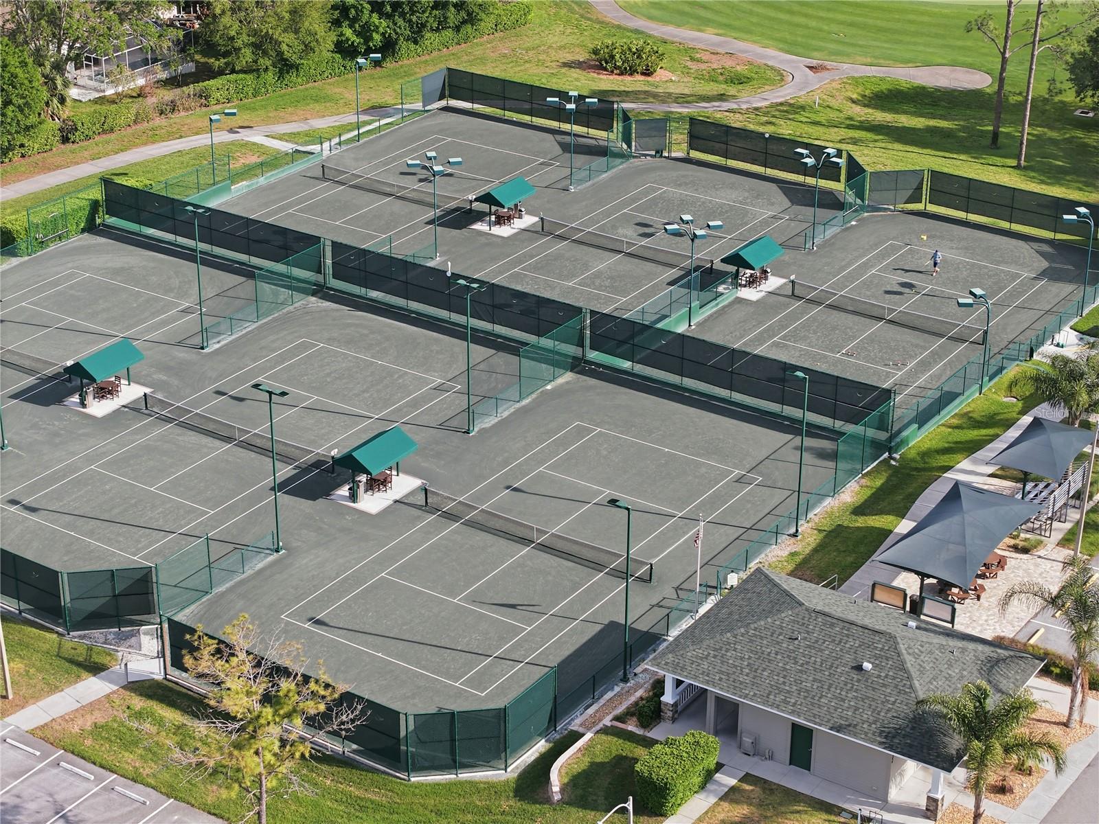 Tennis courts.