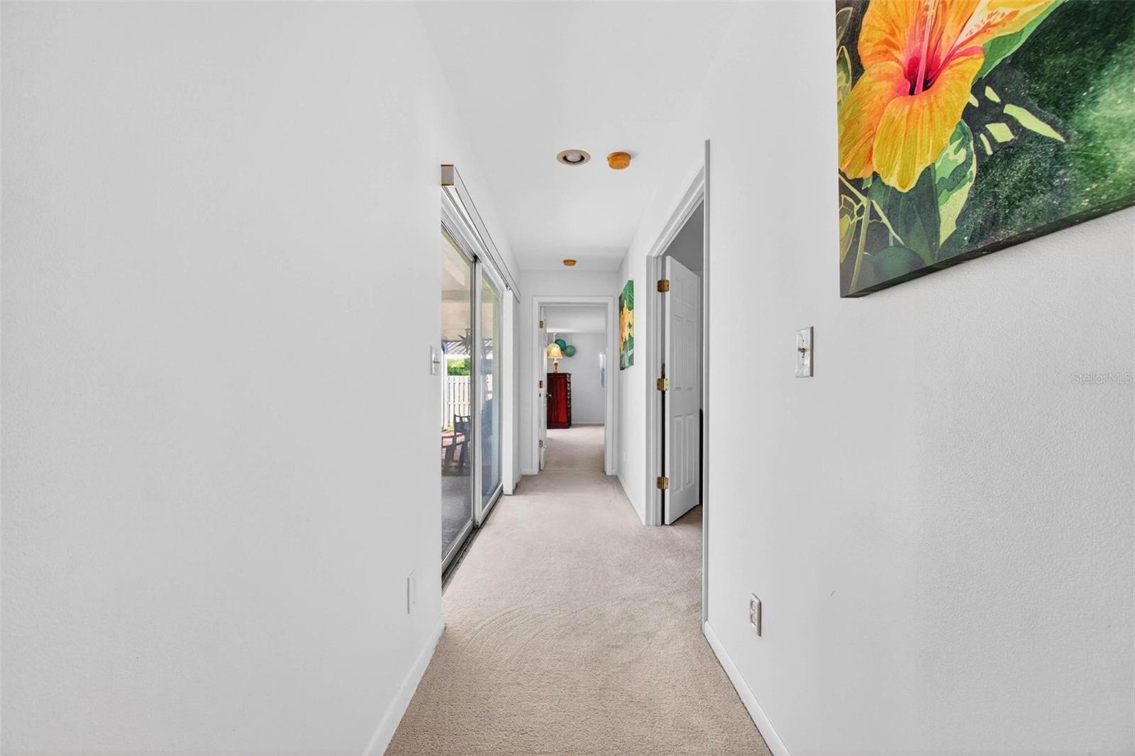 Hallway to Primary and Guest Bedroom 2