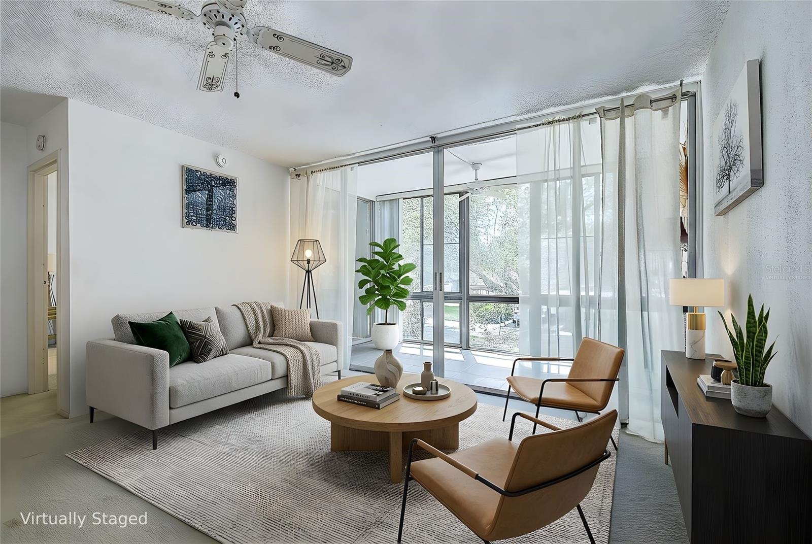 Living Room Virtually Staged