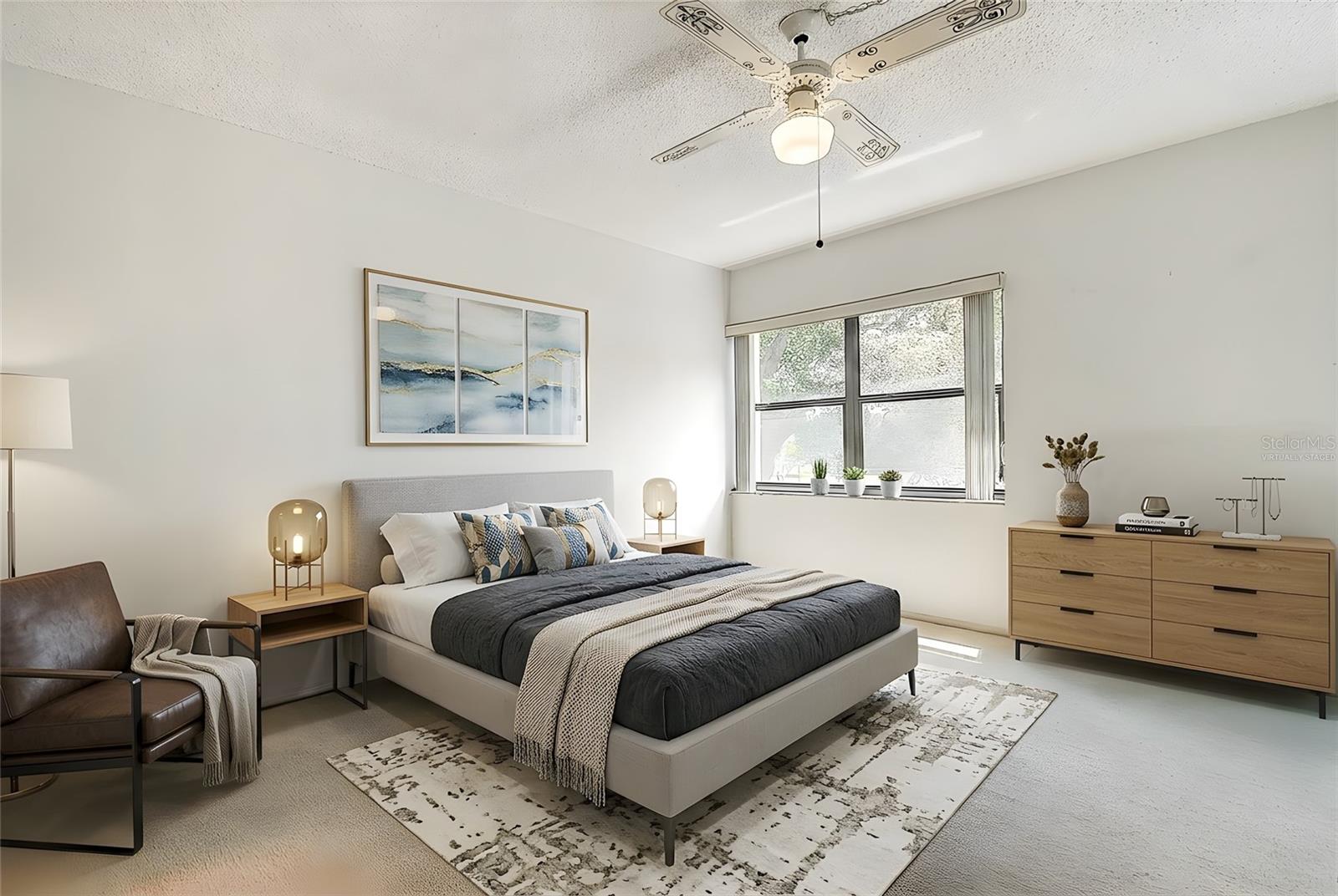 Primary Bedroom Virtually Staged