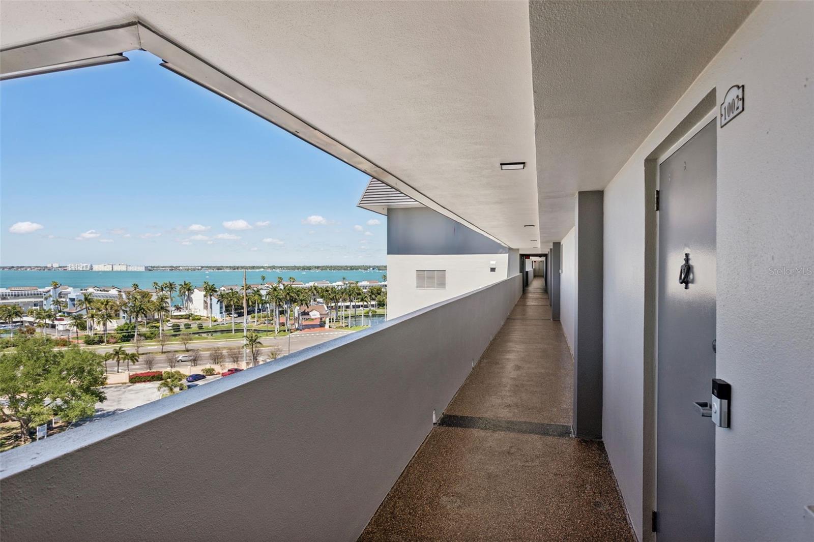 Ext. walkway with more Boca Ciega Bay views