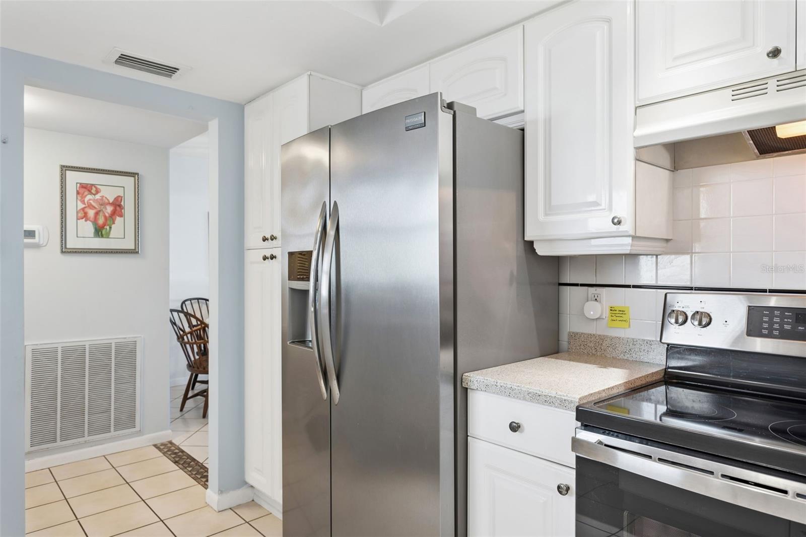 Stainless steel appliances.