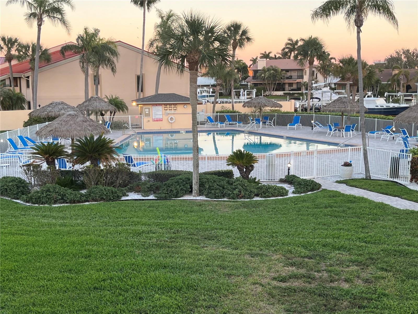 View of pool #4 next to building 6.