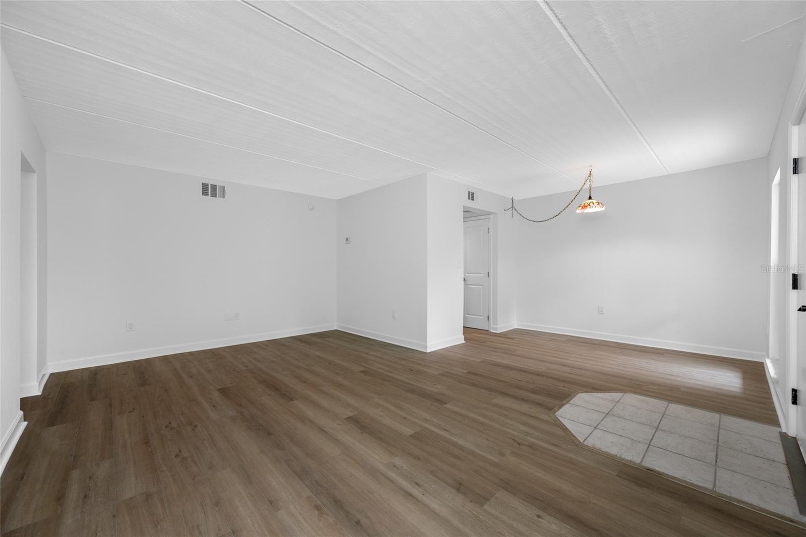 View of living and dining area