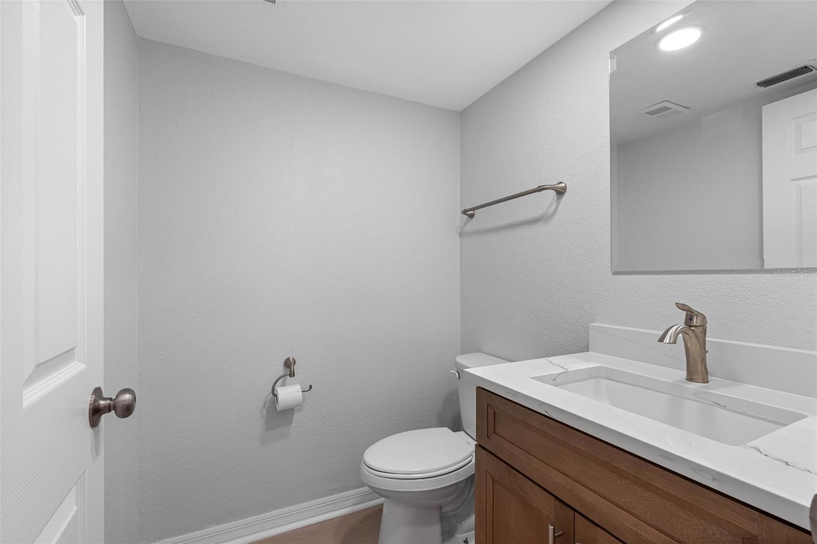 Half bath on second level.