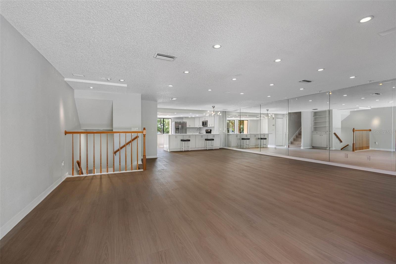 Spacious open concept living/dining area.