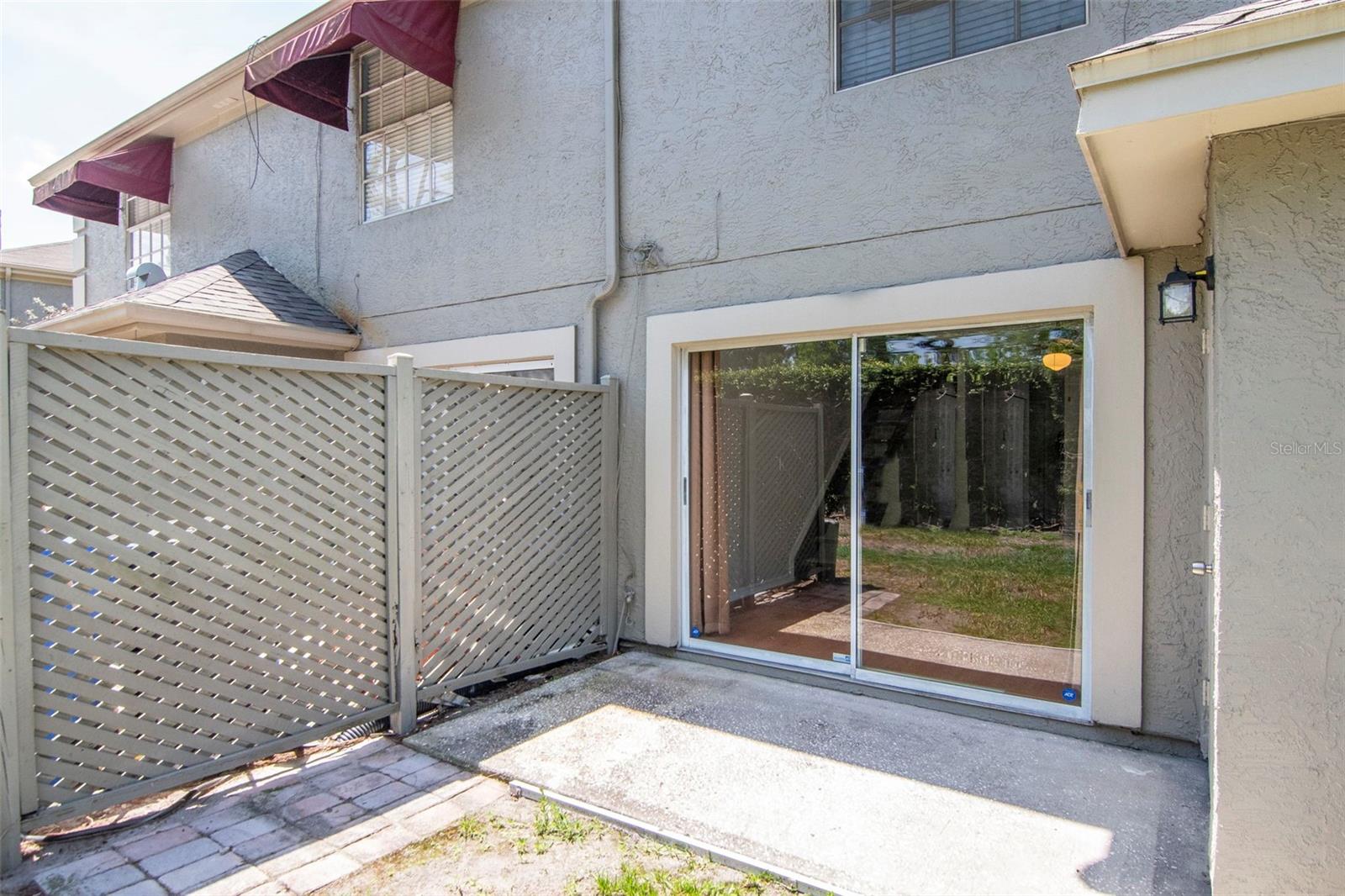 Sliders out to patio space