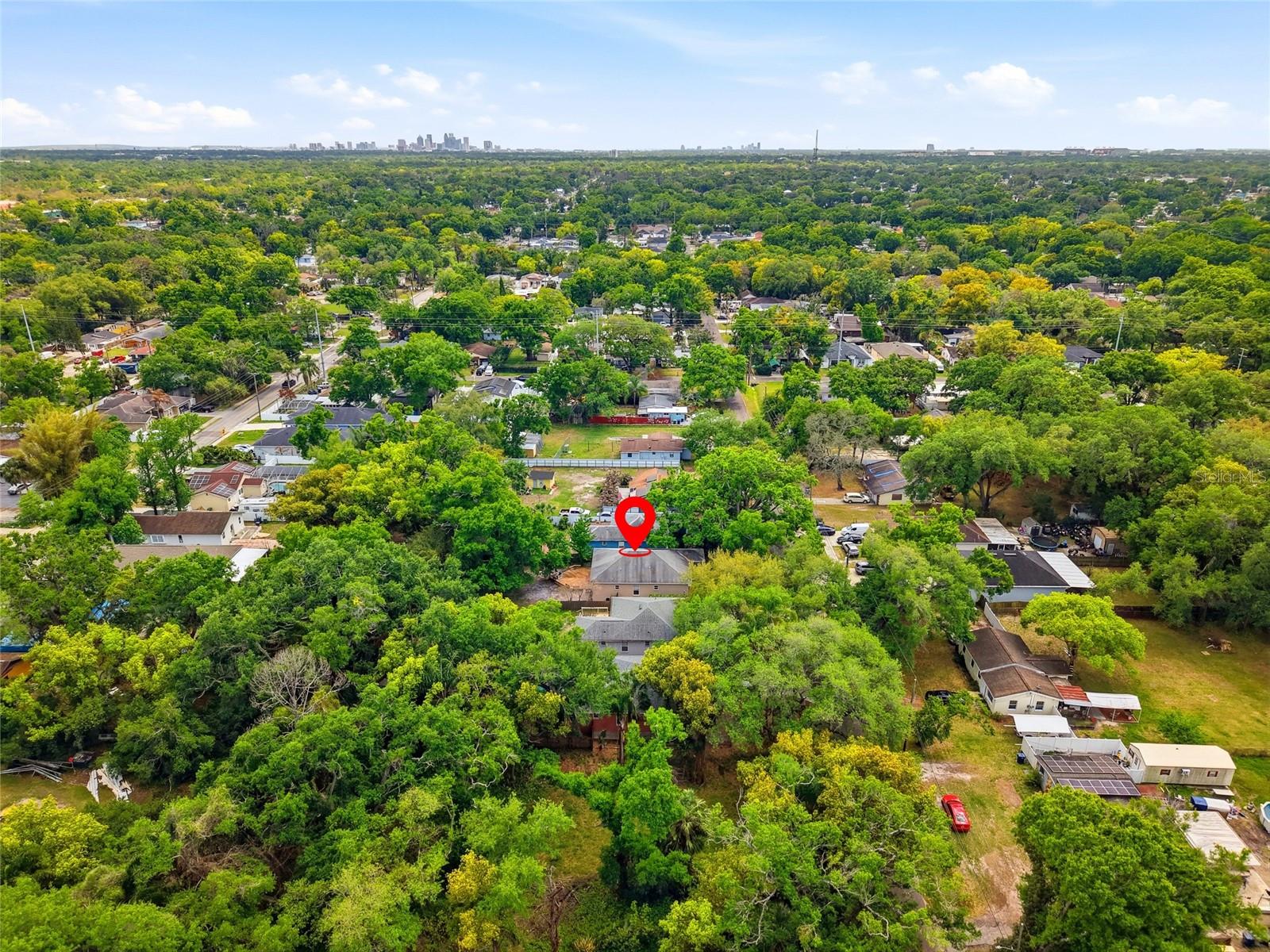 Aerial View of Property with View of Downtown Tampa