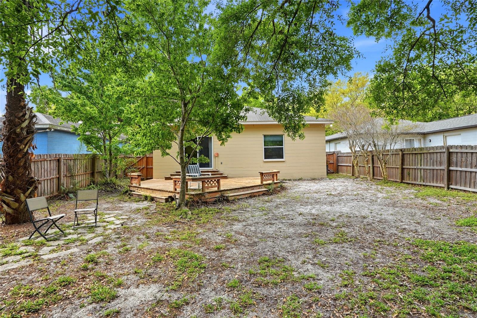Back Yard with Mature Trees