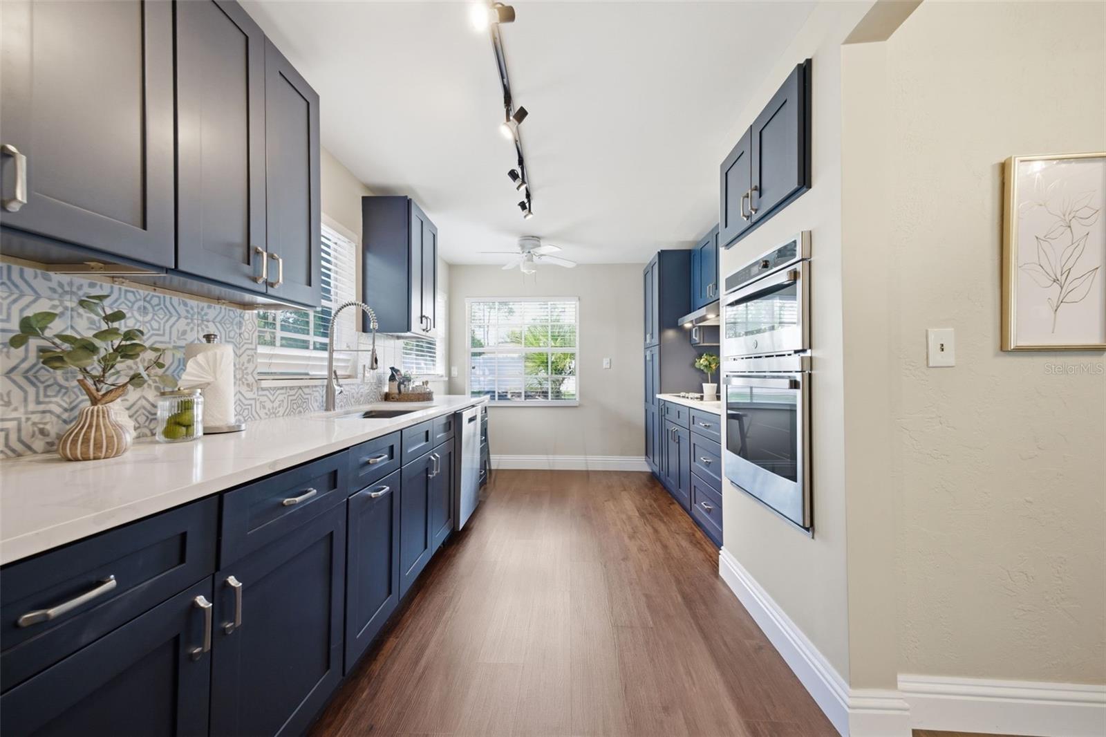 Kitchen, with all new stainless steel appliances.
