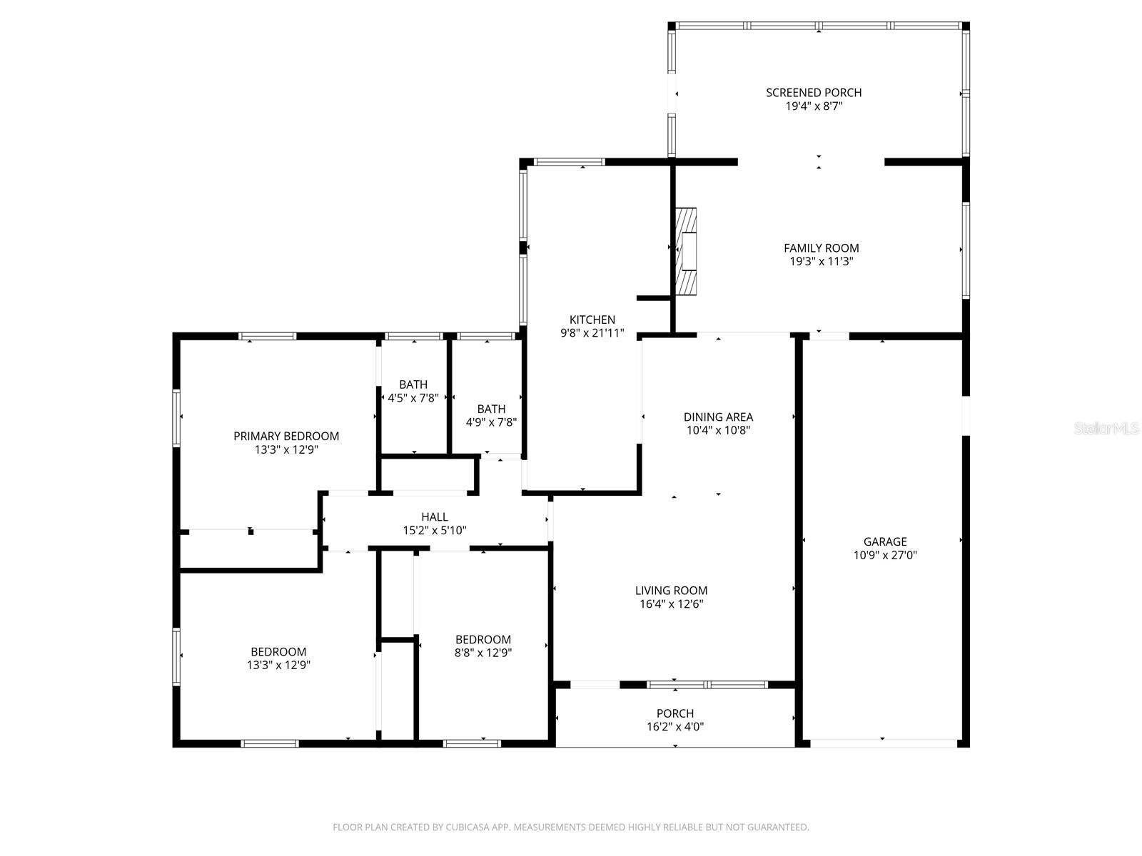 Floor plan with measurements (approximations - to be verified by buyer)