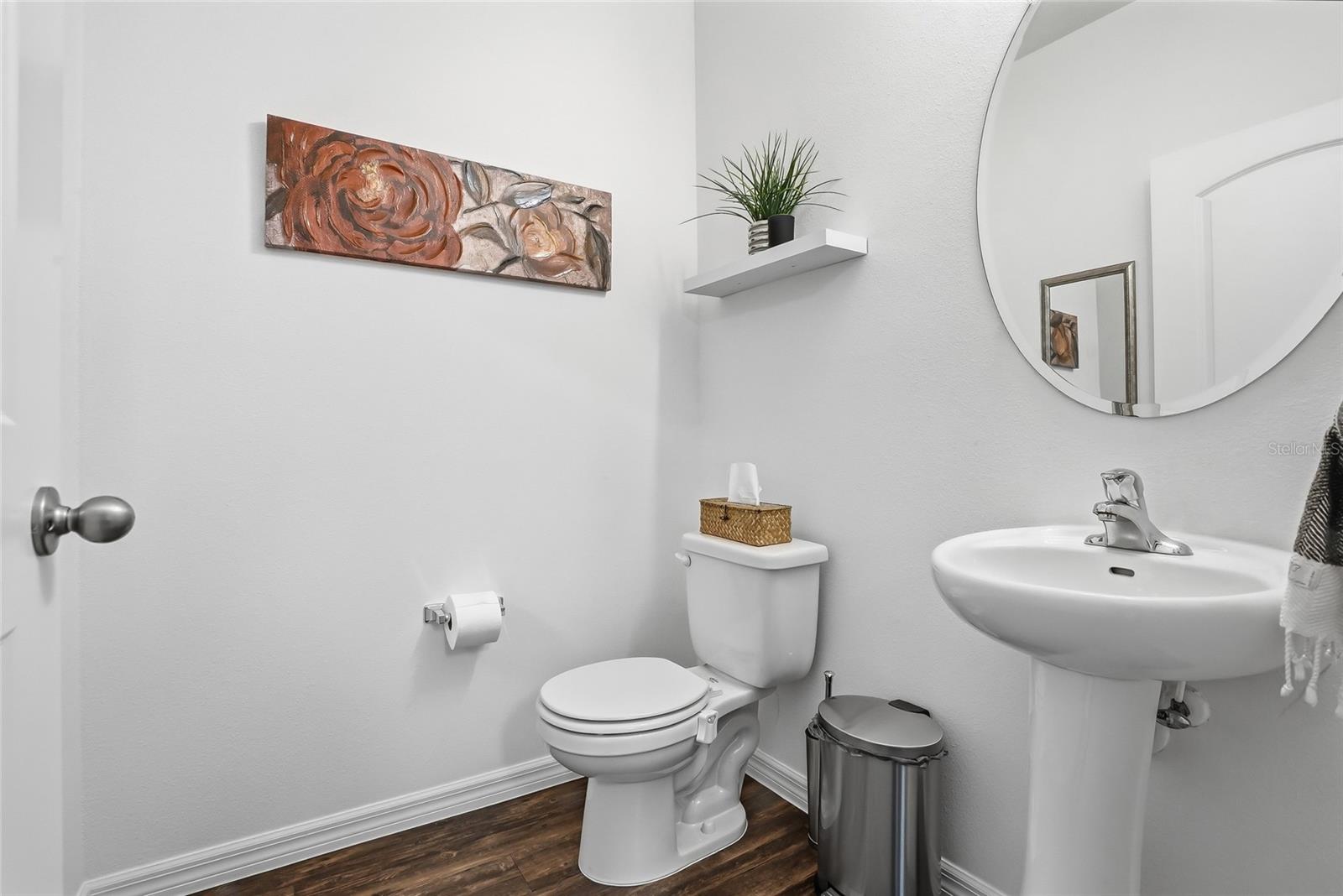 Half bathroom on second level