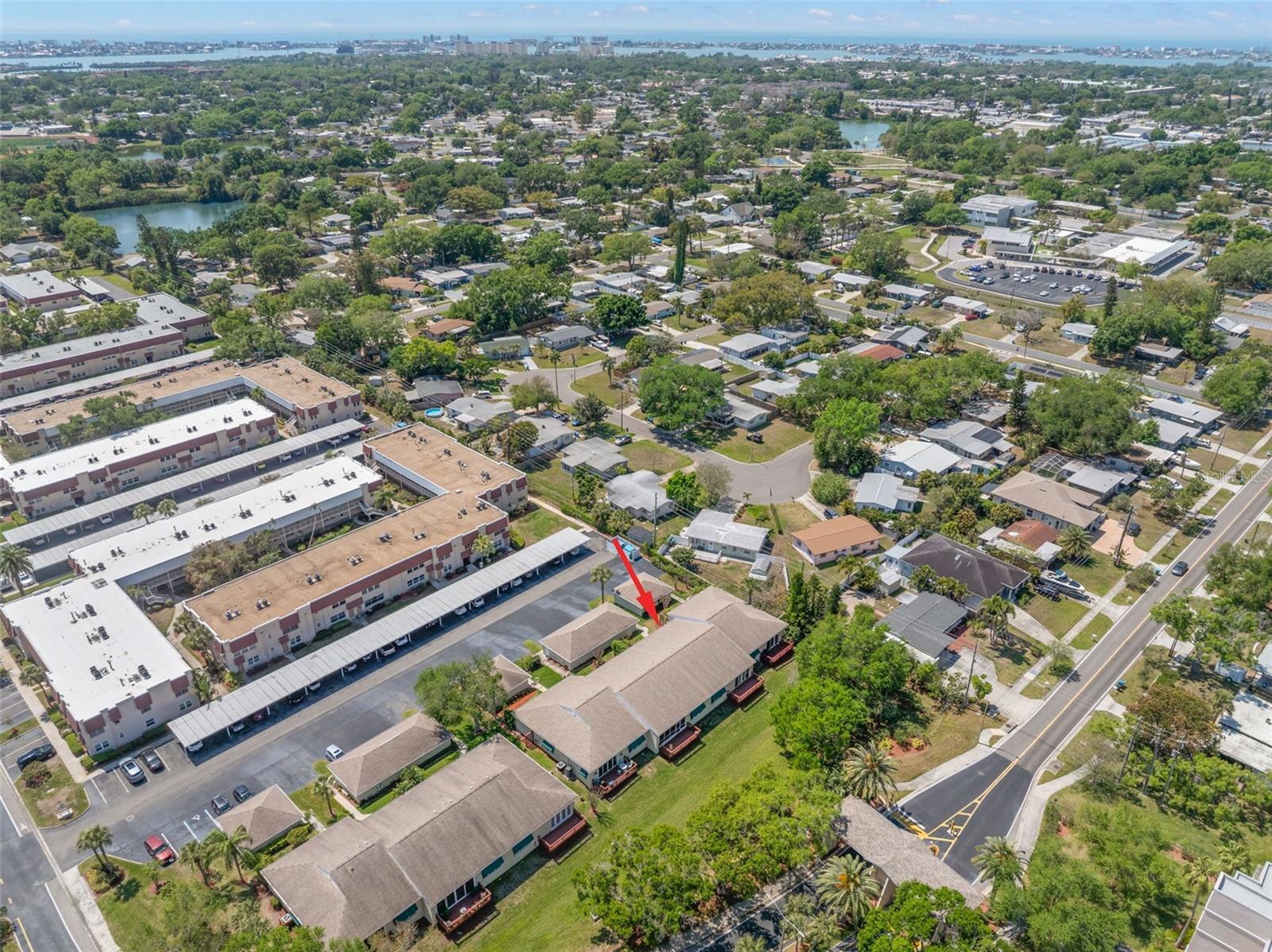Additional aerial view showing the property location.