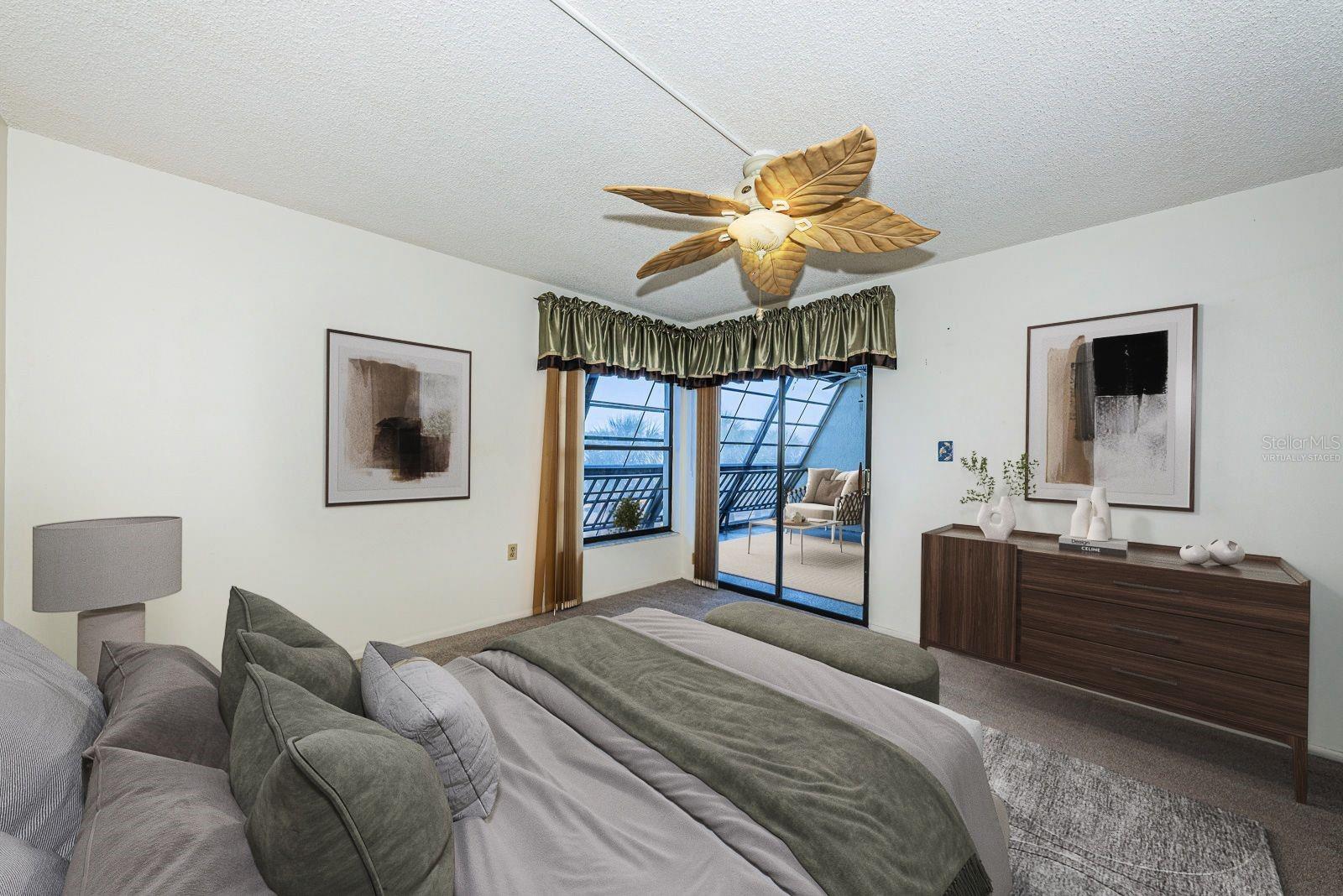 Virtually staged-primary bedroom