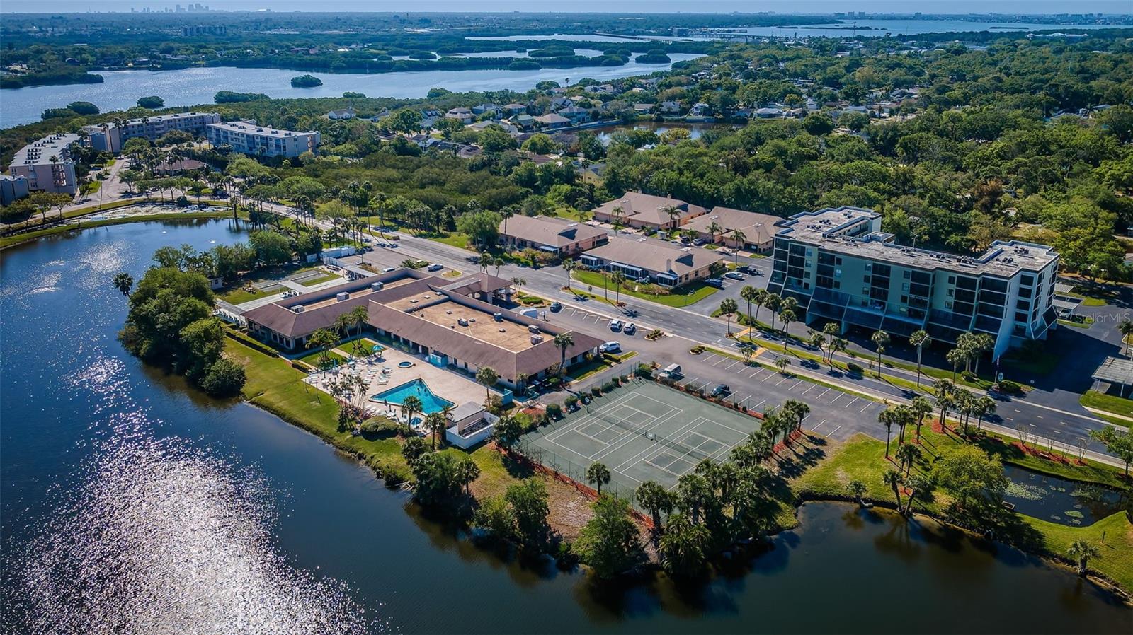 Pool is across the street from the Palms of Long Bayou