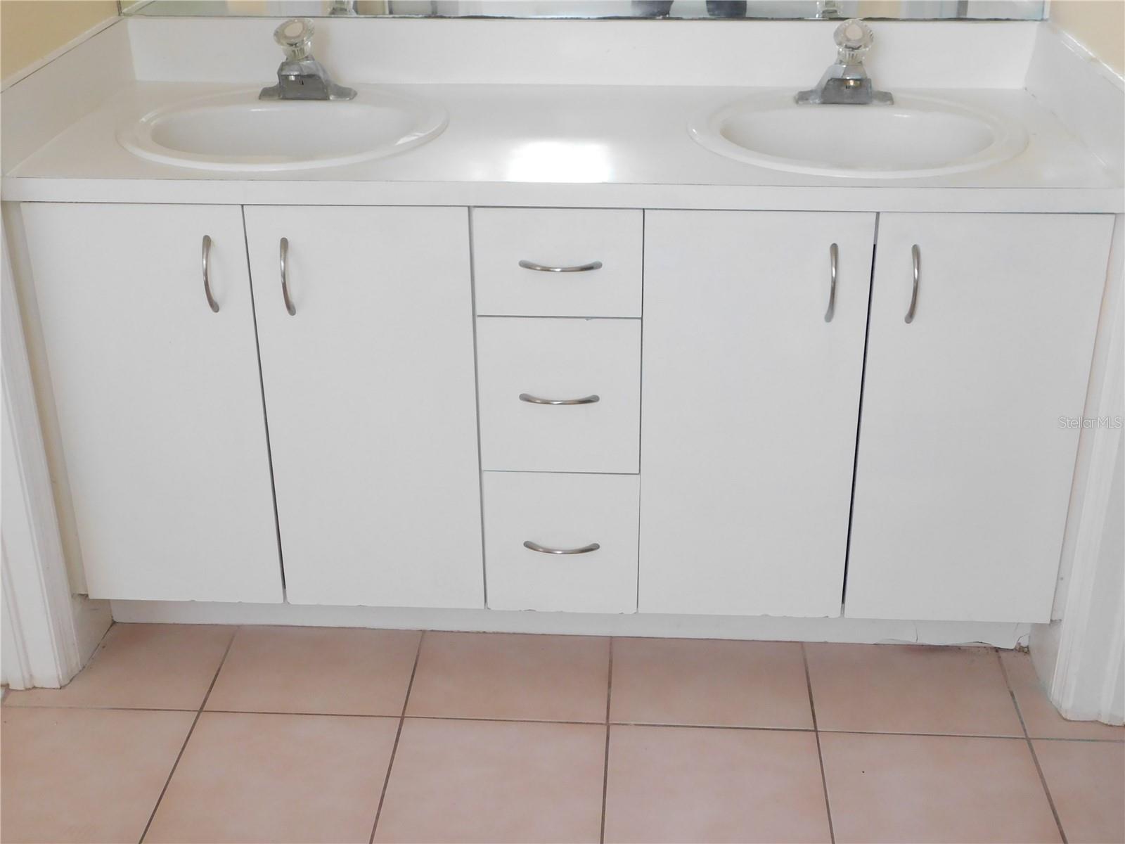 Dual sinks in Jack and Jill bathroom on 2nd floor