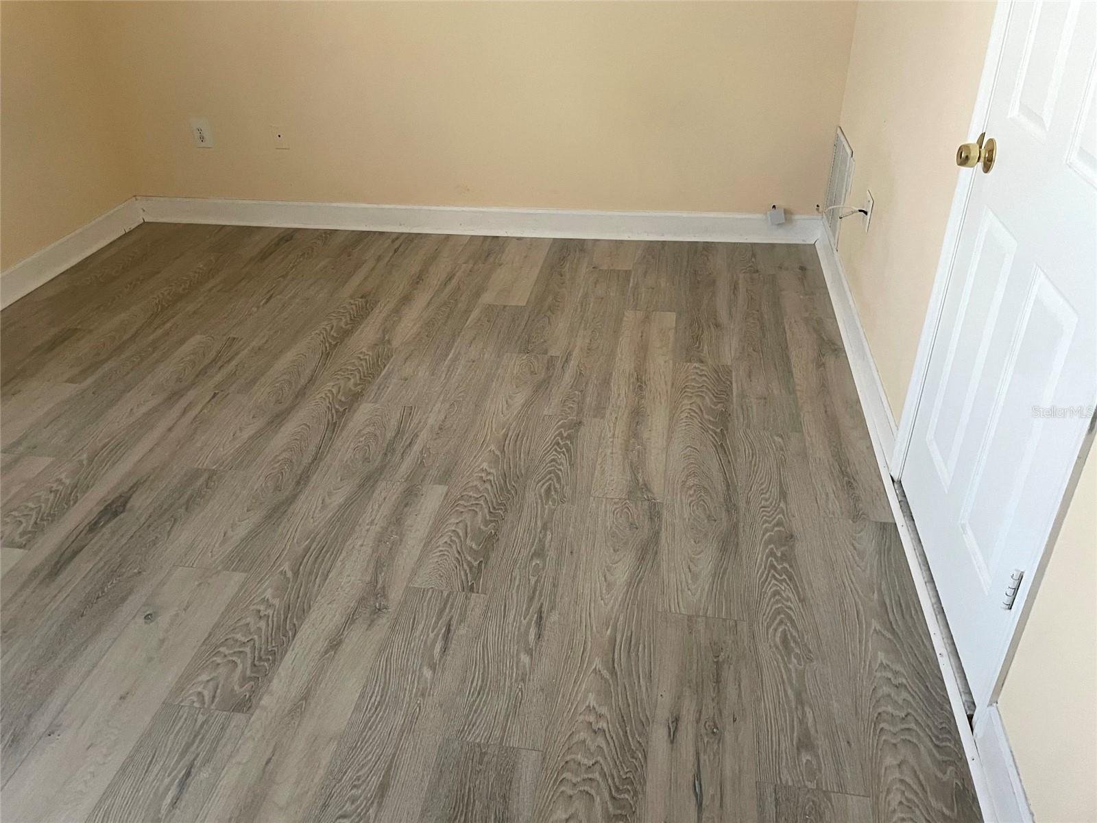 New vinyl floor in 3rd bedroom on 2nd floor