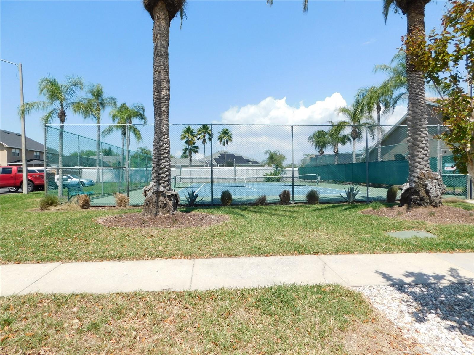 Community tennis courts