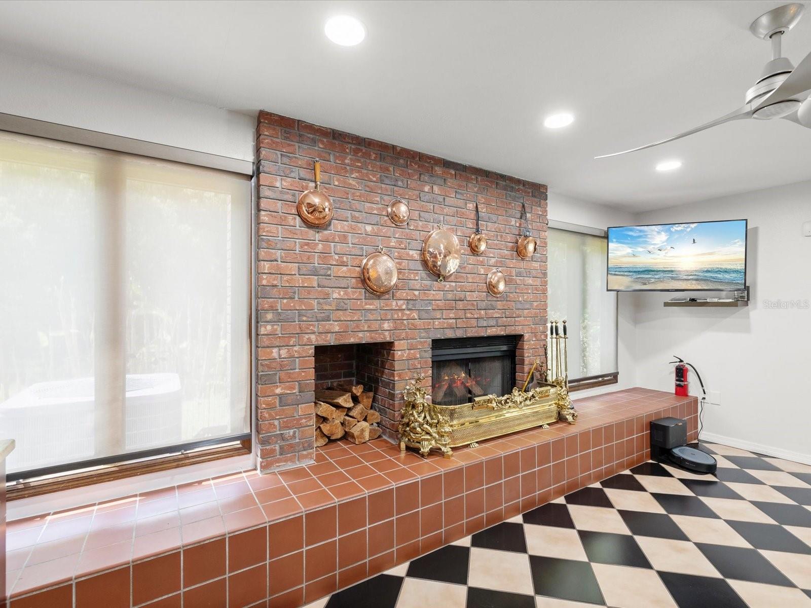 Kitchen fireplace