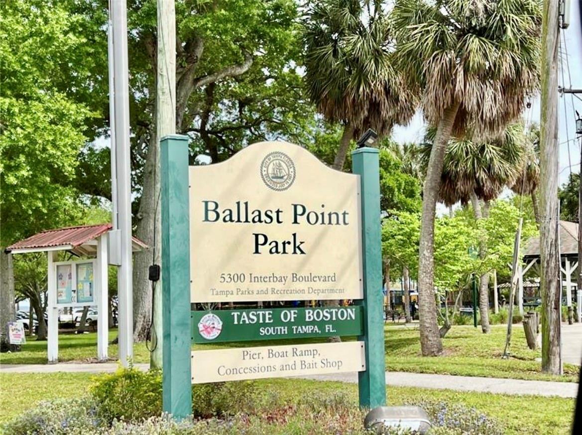 Ballast Point Park is also only a few blocks and next door to the wellness center with benches, a walking trail, a fishing pier and mature trees.