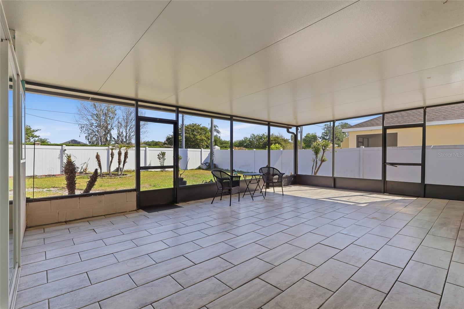 Enjoy Florida living with covered screened lanai