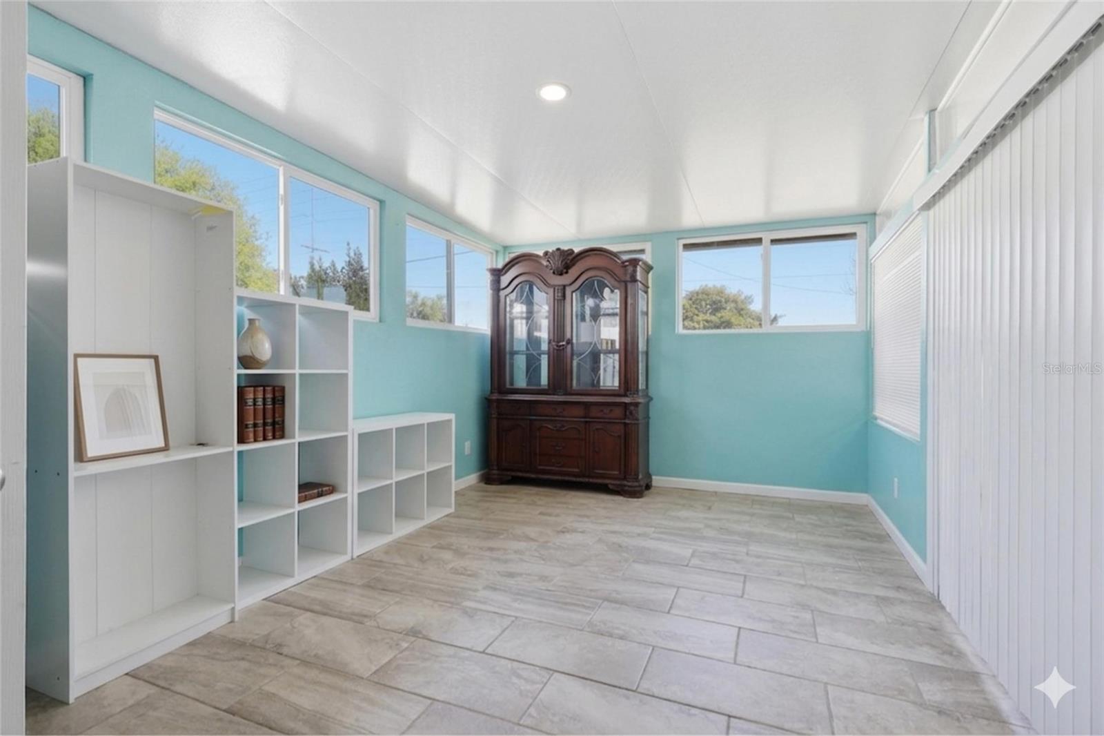 Enclosed bonus space, perfect for an office, playroom, or gym