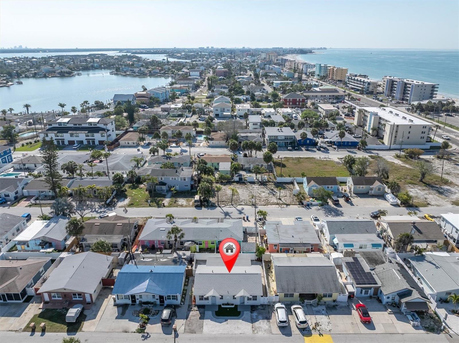 Aerial View of with views of Intracoastal and Gulf of Mexico